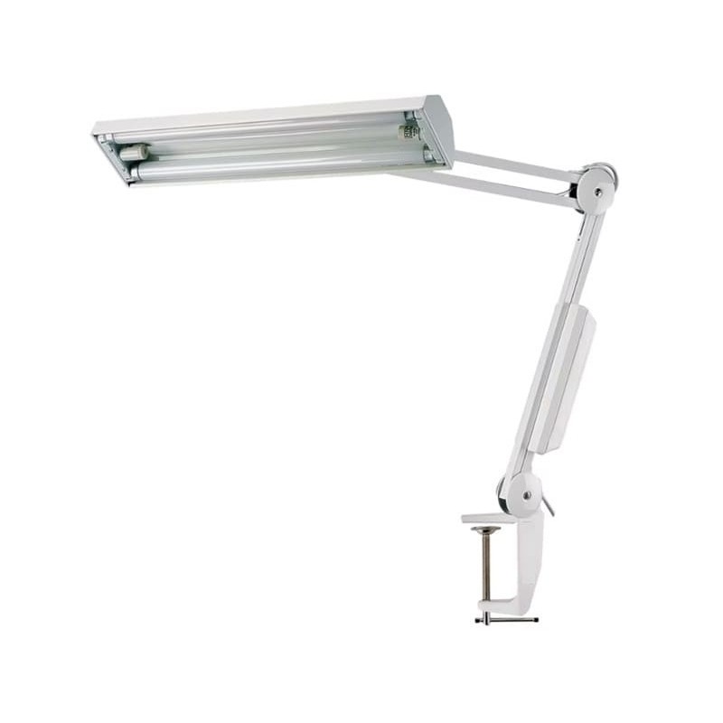 LAMPARA 8011 DE MESA BLANCA CON MORDAZA