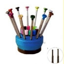 Juego 12 destornilladores con base punta curva