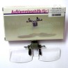 lupa binocular x2.0 con pinza