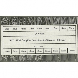 Surtido 1080 pasadores horquilla 0.90 y 1.00 mm WIT 13526