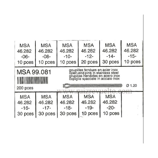 surtido 200 pz horquilla de armis 1.20 mm dm