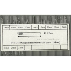 Surtido de 120 pasadores remache armis 0.90mm WIT 13550